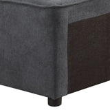 Grey Left Facing Loose Back Accent Chair B062P186460