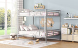 Full Over Full Metal Bunk Bed, Sliver MF310408AAN