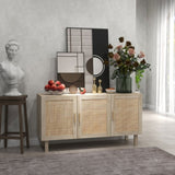 Kitchen Storage Cabinet, Garage Cabinets Natural Wood-AS 48239210