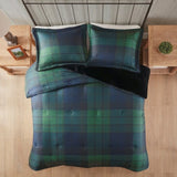 King/Cal King Faux Wool to Faux Fur Down Alternative Comforter Set B035100730