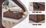 ZUN 39.3*23.6*12 Inch Walnut Wood Grain MDF Coffee Table - Luxurious Design, Perfect Living Room W1151P231619