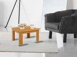 Wooden Square Side End Table Patio Coffee Bistro Table Indoor Outdoor Natural 59916262