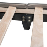 Full Size Upholstered Leather Platform Bed with Rabbit Ornament, Gray WF299139AAE