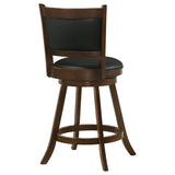 Chestnut and Black Wooden Swivel Stool B062P153512