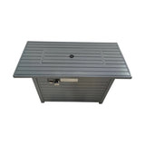 Outdoor 24" Gas Fire Pit Table with Lid Durable Steel Construction B120P365419