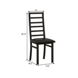 ZUN Metal Dining Chairs Set of 4, Steel Legs and PU Leather Seats, High Back Armless Dining Chairs, for W757P232711