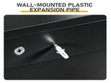 2-Door 3-Tier Slatted-Front Bathroom Wall Cabinet Melamine-Faced MDF 22.8*8*24.5in Black 32886927