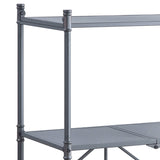 Sandy Black and Dark Bronze Hand-Brushed 3-tier Console Table B062P186469