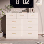 ZUN FCH 9 Drawer Double Dresser for Bedroom, Wide Storage Cabinet for Living Room Home Entryway,White 34963972