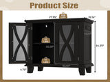 20 Gallon Fish Tank Stand with Power Outlets, Farmhouse Decorative Aquarium Stand N704P350196B