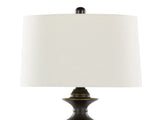 Montgomery 29" Contemporary Metal Table Lamp in Oil Rubbed Bronze with Off-White Linen Shade from B202P224107