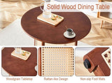 Chinese countryside retro solid wood round simple modern imitation rattan wooden W1151P154828
