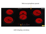 Electric Ceramic Stove! 35in 220v 8600w Rectangular 6-Burner Stove, Glass And Iron Spray-Coated 97408266