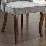 Rayon Cloth Flocking Linen Dining Chairs Channel Kitchen Dinner Chair Comfy Fabric Upholstered W1143P151493