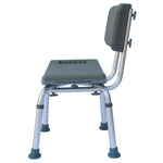 ZUN Medical Bathroom Safety Shower Tub Aluminium Alloy Bath Chair Seat Bench with Removable Back Gray 02290249