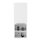 Medicine Single Door Cabinet 32" H, Two Interior Shelves, Two External Shelves, White B097133167