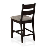 Dining Chairs Padded Fabric Seat Set of 2pc Side Chair Ladder Back Kitchen Dining Room Espresso B011P291549