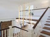 High Ceiling Chandelier Modern LED Ring Pendant Light 3 Color Dimmable Gold Chandeliers Contemporary 87694534