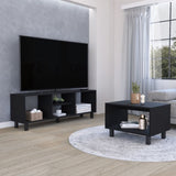 Eclipse Living Room Duo Set with TV Stand And Coffee Table with Steel Accents B070P173208