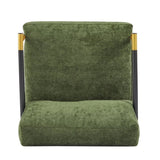 27.56" Modern Accent Chair with Plush Cushions, Minimalist Metal Frame, and Wooden Armrest Design N767P215306E