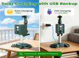 Yard Motion Activated Sprinkler Deterrent, Solar & USB Charging, Wide Coverage PIR Sensor, IP65 06231928