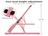 3.5FT Pink Solid Wood Ballet Barre With Adjustable Range Of 31.5-39.5 Inches For Dance Practice 23922331