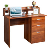 Walnut relief, particle board with melamine laminated board, desktop storage layer, 110*50*95cm, 74559954