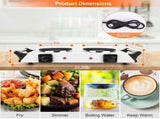 2000W Dual Burner Electric Hot Plate, 5 Temperature Settings , Portable Countertop Stove 78627133