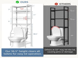 Over Toilet Bathroom Organizer, 4-Tier Adjustable Storage Rack, Space-Saving Shelf for Tight Areas, 74425892