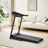 ZUN Treadmills - 2.5 HP hydraulic folding removable treadmill with 3-speed incline adjustment, 12 preset W1668124387