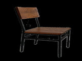 Set of 2 Assembled Commercial-Grade Farmhouse Style Dining Chairs with Metal Frame and American Red W5232P440240