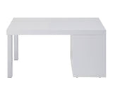 Harta White High Gloss & Chrome Finish Coffee Table B2726P457131