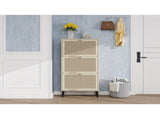 Shoe Storage Cabinet for Entryway,Modern Shoe Cabinet Storage with 3 Flip Drawers,Slim Freestanding 97899433