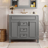 36'' Bathroom Vanity with Top Sink, Modern Bathroom Storage Cabinet with 2 Soft Closing Doors and 2 N710P230231E