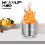 ZUN 19.3*19.3*16.7in Smokeless Fire pit 82009867