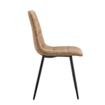 ZUN Modern Style Dining Chair Mid Century Modern Chair, Shell Lounge Upholstered Chair with Metal Legs N752P186178G