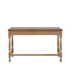 ZUN Solid Wood Desk with 1 Drawer and turned legs B03549013