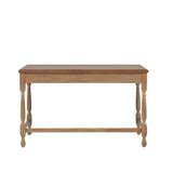 ZUN Solid Wood Desk with 1 Drawer and turned legs B03549013