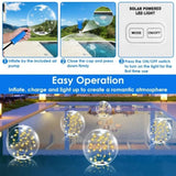 2 Pack Outdoor Solar Pool Lights, LED Light Up Balls with Remote, 3200K Warm Glow, 3 Lighting Modes 73295815