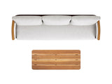 Rhodes 2pc Teak & Aluminum Outdoor Sofa and Coffee Table Set B2719P321038
