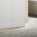 ZUN Declan 46" White 3-Door Wardrobe Cabinet Armoire with Storage Shelves and Hanging Rod B061133846