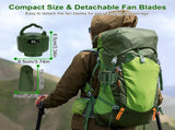 3-in-1 Camping Fan with LED Lantern, Portable Hanging Tent Fan 3 Speed Wind, Timer Function & Power 52683386