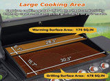 6 Burner BBQ Propane Gas Grill with Side Burner 72000 BTU Output Stainless Steel Barbecue Grill with 66947950