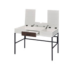 ZUN Verster Natural & Black Finish Writing Desk W/USB B2726P288028