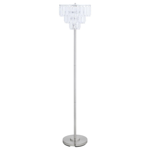 ZUN Chrome Metal Base Floor Lamp B062P153728