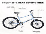7 Speed, Aluminum Alloy Frame, Multiple Colors 26 Inch Bike,Cargo Bike for Women and Men W1019P218112