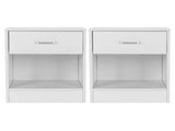 2pcs Night Stands with Drawer White 45067661