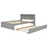 Full Bed with Trundle,Bookcase,Grey W50446123