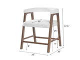 26'' Seat Height Bar Stools with Back, Comfortable Counter Stools for Kitchen Island/Dining Room, N780P354192D