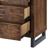 Reclaimed Oak 3-drawer Nightstand B062P186503